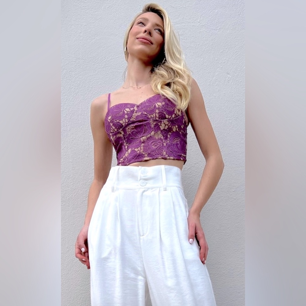 Rococo Sand Etta Lace corset top, size M